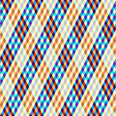 Fototapete - Argyle seamless vector pattern background. Pattern of a rhombuses.