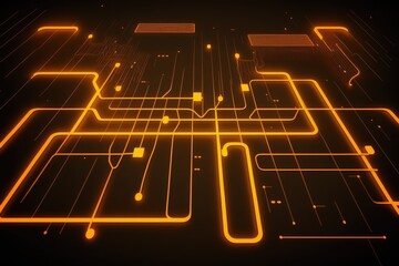 Poster - Abstract technology background, futuristic circuit board illustration, hi-tech digital concept