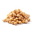 Pile of organic raw chickpeas seeds ingredient food with white background Generative AI Illustration