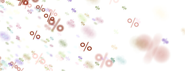 Poster - percent rain shopping digital in 3d.