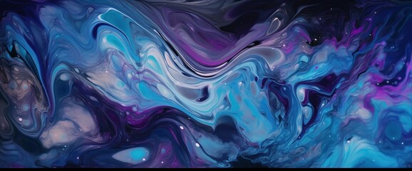 Poster - abstract neon acrylic nebula color liquid texture background, abstract neon texture background. Generative AI