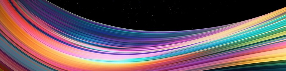 Poster - 3d flow colorful wave, abstract colorful rainbow color flow background. Generative AI