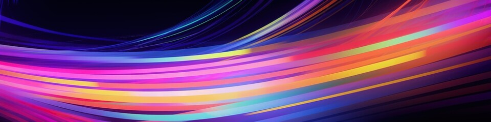 Poster - fluid liquid glowing colorful wave, abstract colorful background. Generative AI