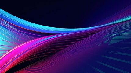 Poster - Curvy gradient colorful 3d purple theme abstract background, colorful curvy background. Generative AI