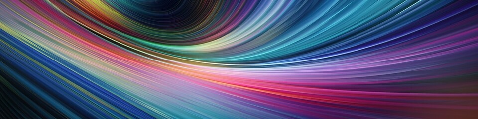 Poster - colorful glowing lights fluidly flow abstract geometric background, abstract background. Generative AI