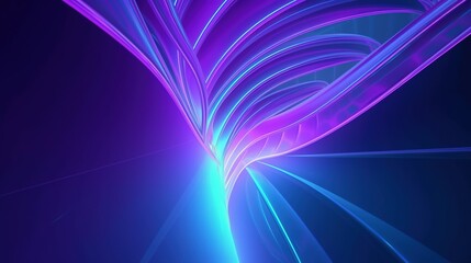Poster - Cyberpunk lights 3d lights abstract background. Generative AI