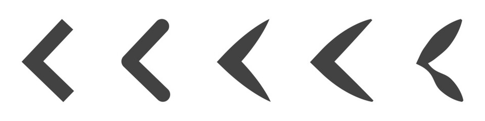 Poster - Cursors to the left vector set. Arrows icons vector set. Arrowheads vector icon set.
