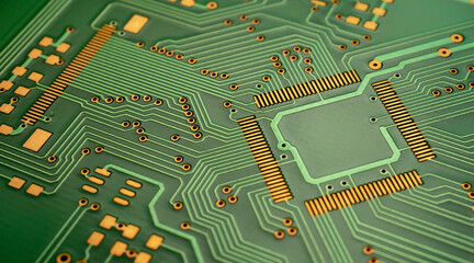 printed circuit board. layout of tracks.