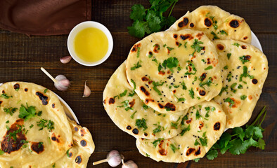 Wall Mural - Homemade indian naan bread