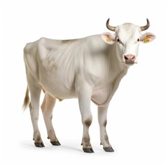 Wall Mural - cow isolated on white