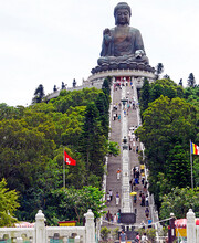 Bronze Buddha On Lantau Island, Hong Kong