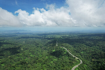 Wall Mural - green nicaragua landscape with blue sky
