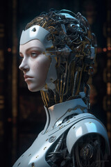 Fototapete - Artificial Intelligence - conceptual illustration. Generative AI