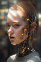 Fototapete - Artificial Intelligence - conceptual illustration. Generative AI