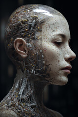 Fototapete - Artificial Intelligence - conceptual illustration. Generative AI