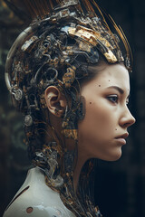 Fototapete - Artificial Intelligence - conceptual illustration. Generative AI