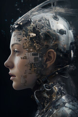 Fototapete - Artificial Intelligence - conceptual illustration. Generative AI