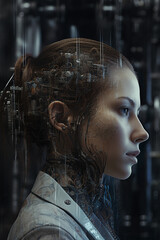 Fototapete - Artificial Intelligence - conceptual illustration. Generative AI