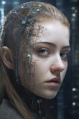 Fototapete - Artificial Intelligence - conceptual illustration. Generative AI