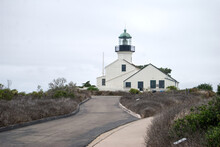 Point Loma Lighthouse San Diego On A Cloudy Morning