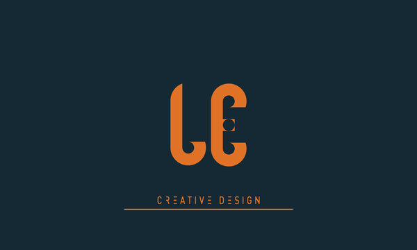 Alphabet letters Initials Monogram logo LE , EL