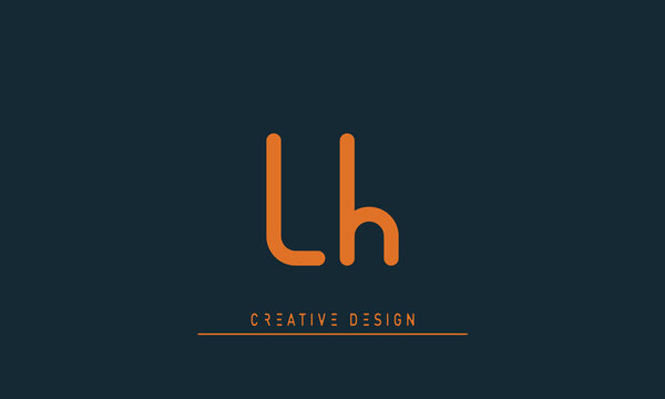 Alphabet letters Initials Monogram logo LH , HL