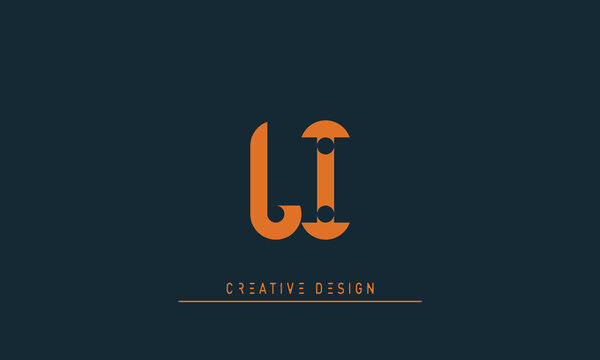Alphabet letters Initials Monogram logo LI , IL