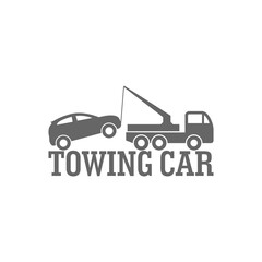 Canvas Print - Car Tow truck icon isolated on transparent background