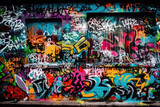 Fototapeta  - graffiti on the wall created with Generative AI technology