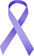 Computer graphic image of purple ribbion