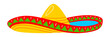 Mexican sombrero. Traditional holiday item. Stylized illustration for celebration Cinco de Mayo.