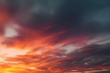 Wall Mural - abstract nature sky and skyline photo, in the style of colorful turbulence, dark orange and dark cyan