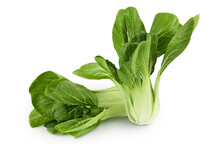 Fresh Pak Choi Cabbage Isolated On White Background With Full Depth Of Field