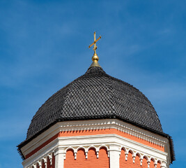 Sticker - golden cross on a church