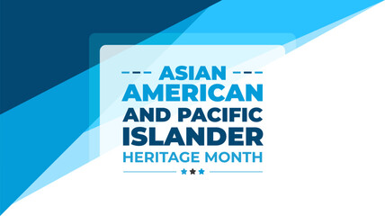 Wall Mural - Asian American and Pacific Islander Heritage Month background or banner design template celebrate in may.