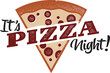 It's Pizza Night Restaurant Promotion Stamp