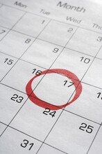 Calendar With 17th Circled