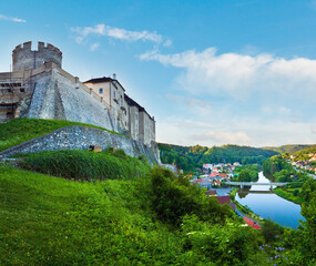 Wall Mural - Evening  historic medieval Sternberk Castle in Czech Republic ( central Bohemia, near Prague )