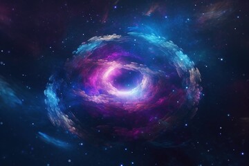 Wall Mural - planets, stars and galaxies in outer space showing the beauty of space exploration. generative ai
