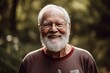 © Robert MEYNER - Portrait of a senior man with white beard and glasses in the park.
