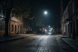 Fototapeta Uliczki - street in the night created with Generative AI technology