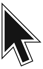 Poster - black arrow cursor. classic mouse pointer icon