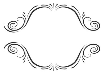 Canvas Print - ornate elegant decorative frame. calligraphic vintage border