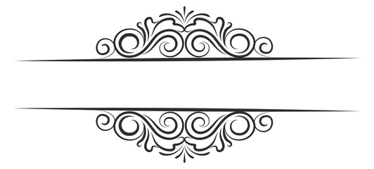 classic ornate divider. elegant decorative page header