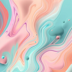 liquid drops pattern background in vivid pastel tone color. created with generative ai tools.