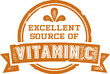 Excellent Source of Vitamin C Label