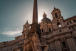 piazza colonna in Rom mit Blendenstern