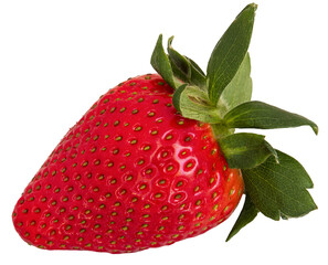 Wall Mural - clipped red strawberry on PNG format