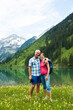 © Designpics - Portrait of mature couple hiking in mountains, Lake Vilsalpsee, Tannheim Valley, Austria