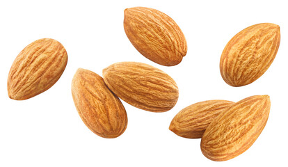 Canvas Print - Flying delicious almonds cut out